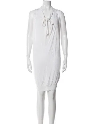 Pre-owned Maison Margiela Vintage Mini Dress In White