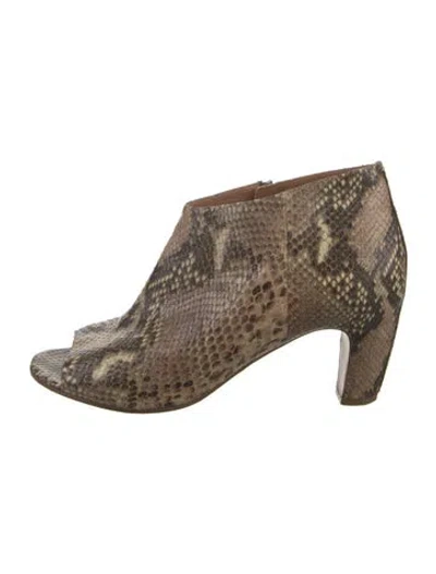 Pre-owned Maison Margiela Vintage Snakeskin Boots In Neutral