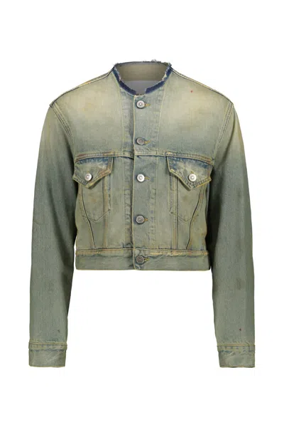 Maison Margiela Vintage Wash Denim Jacket In Multicolour