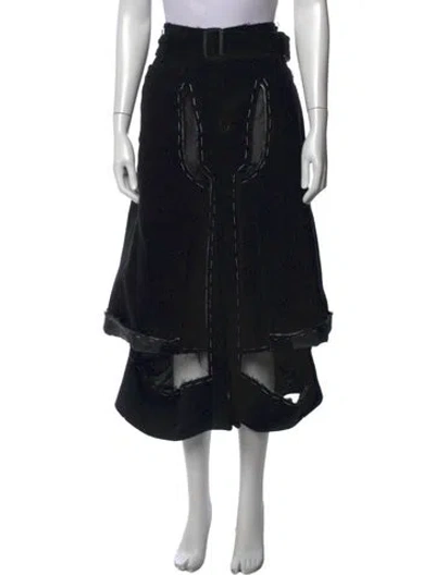 Pre-owned Maison Margiela Vintage Wide Leg Pants In Black