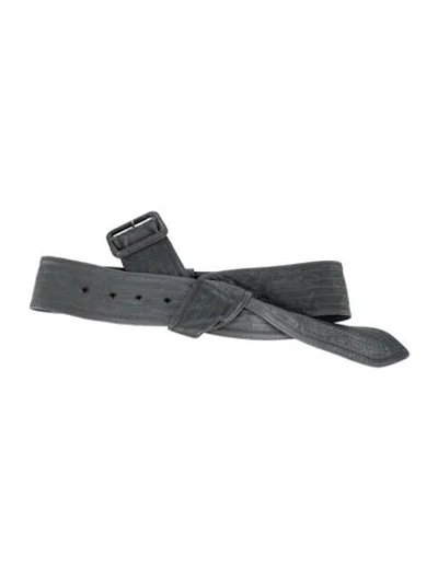 Pre-owned Maison Margiela Vintage Wide Waist Belt In Gray