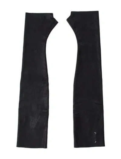 Pre-owned Maison Margiela Vintage Womens Fingerless Gloves In Black