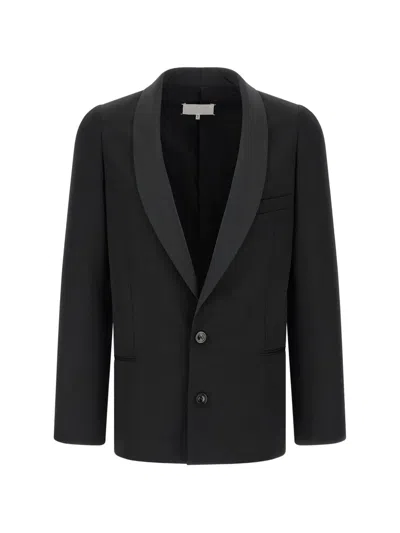 Maison Margiela Four Stitches Tailored Blazer Notch Lapel In Black