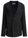 Maison Margiela Virgin Wool Blazer In Black