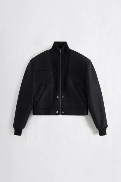 Maison Margiela Virgin Wool Bomber Jacket Woman Black