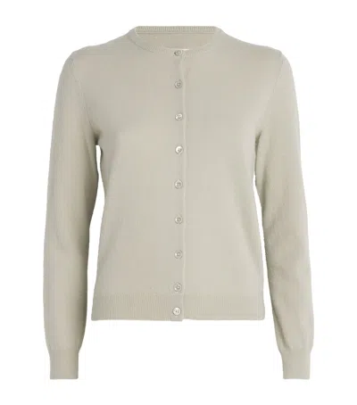 Maison Margiela Virgin Wool Cardigan In Gray