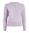 Maison Margiela Virgin Wool Cardigan In Purple