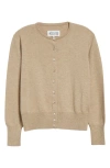 Maison Margiela Virgin Wool Cardigan In Walnut
