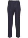 Maison Margiela Virgin-wool Cropped Trousers In Blau