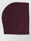 Maison Margiela Virgin Wool Hood Button Detail Knit In Red