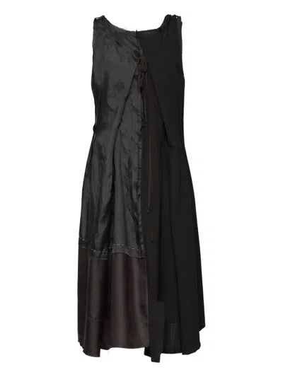 Maison Margiela Virgin-wool Midi Dress In Black