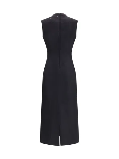 Maison Margiela Virgin Wool Midi Dress In Black