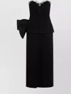 Maison Margiela Strapless Wool Bustier Midi Dress