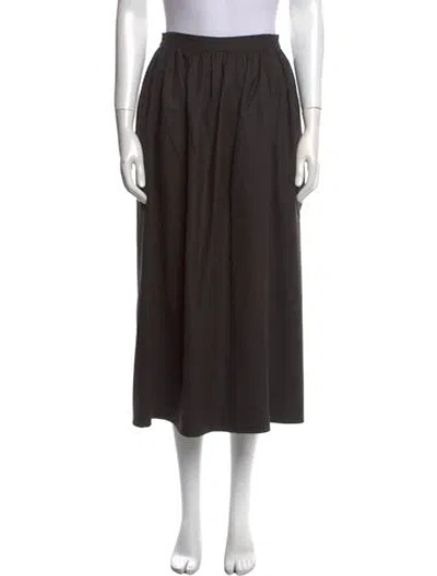 Pre-owned Maison Margiela Virgin Wool Midi Length Skirt In Black