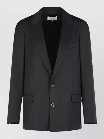 Maison Margiela Virgin Wool Single Breasted Tailored Blazer In Black