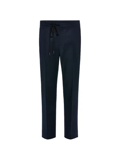 Maison Margiela Virgin Wool Straight-leg Trousers In Blue