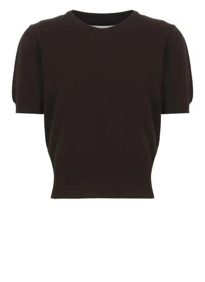 Maison Margiela Virgin Wool Sweater In Brown