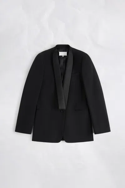 Maison Margiela Virgin Wool Tuxedo Blazer Woman Black
