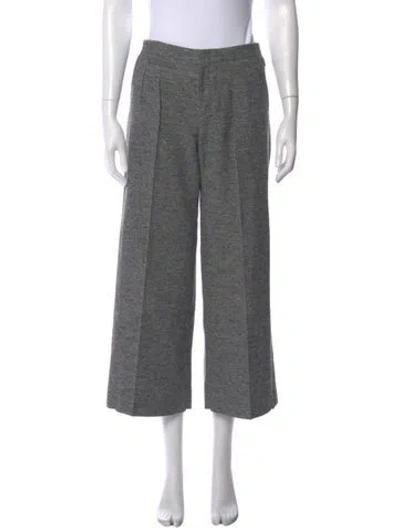 Pre-owned Maison Margiela Virgin Wool Wide Leg Pants In Gray