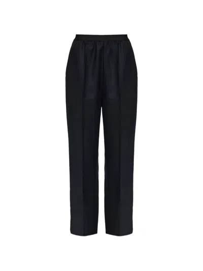Maison Margiela Virgin-wool Pleated Trousers In Blue