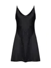 Maison Margiela Satin Mini Dress In Black