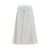 Maison Margiela Viscose Midi Skirt With Contrasting Waistband