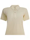 Maison Margiela Short Sleeve Polo Shirt Featuring Collar In Neutral