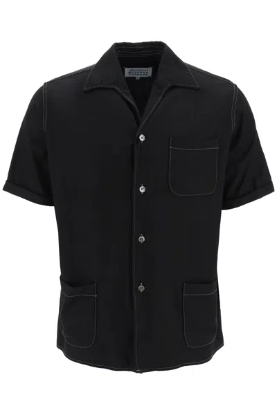 Maison Margiela Viscose Shirt In Black