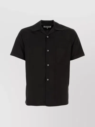 Maison Margiela Buttoned Short-sleeve Shirt In Black