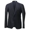 Maison Margiela Visible Stitch Blazer In Navy Blue Wool In Blue