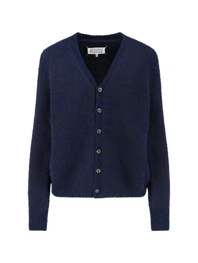 Maison Margiela V-neck Button-front Cardigan In Brown