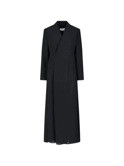 Maison Margiela Black Maxi Tailored Double-breasted Dress