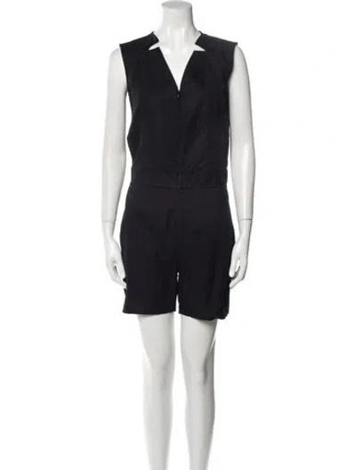 Pre-owned Maison Margiela V-neck Romper In Black
