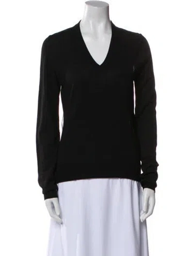 Pre-owned Maison Margiela V-neck Sweater In Black