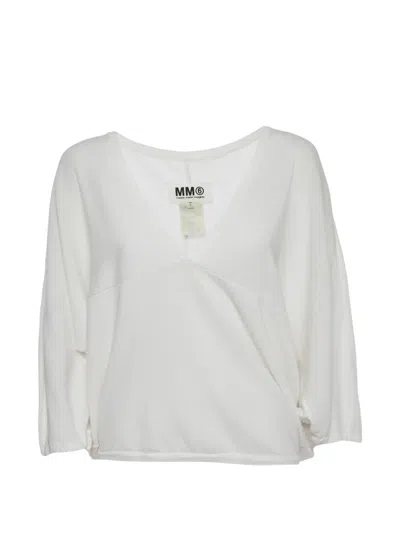 Pre-owned Maison Margiela V-neck Sweater In White