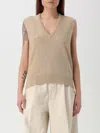 Maison Margiela Knitted V-neck Wool Vest In Brown