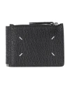Maison Margiela Leather Wallet In Black