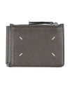 Maison Margiela Wallet Charcoal Size - Goat Skin, Brass, Zinc, Aluminum, Copper In Gray