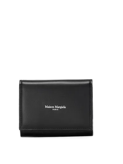Maison Margiela Wallet Clip With Zip In Black