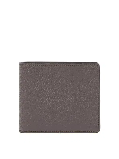 Maison Margiela Four-stitch Leather Card Holder In Elephant