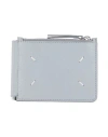Maison Margiela Wallet Light Blue Size - Goat Skin, Brass, Zinc, Aluminum, Copper