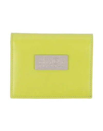 Maison Margiela Wallet Lime Green Size - Cow Leather