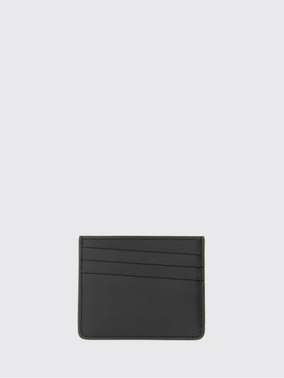 Maison Margiela Calfskin Leather Card Case In Black