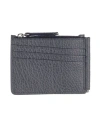 Maison Margiela Wallet Navy Size - Cow Leather, Brass, Zinc