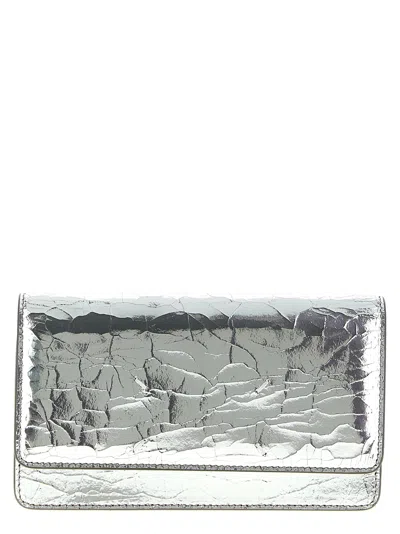 MAISON MARGIELA WALLET ON CHAIN BROKEN MIRROR WALLETS AND CARD HOLDERS SILVER