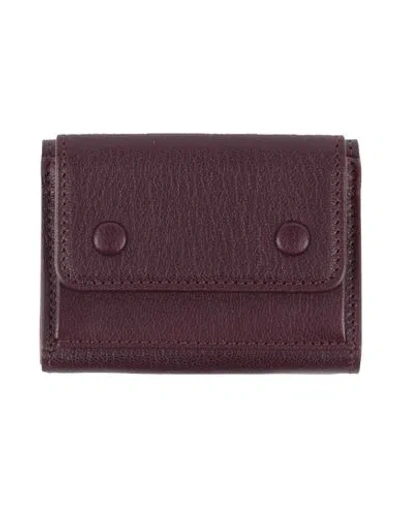 Maison Margiela Wallet Plum Size - Bovine Leather In Purple