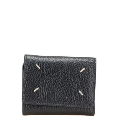 Pre-owned Maison Margiela Wallet (tri-fold) () In Black