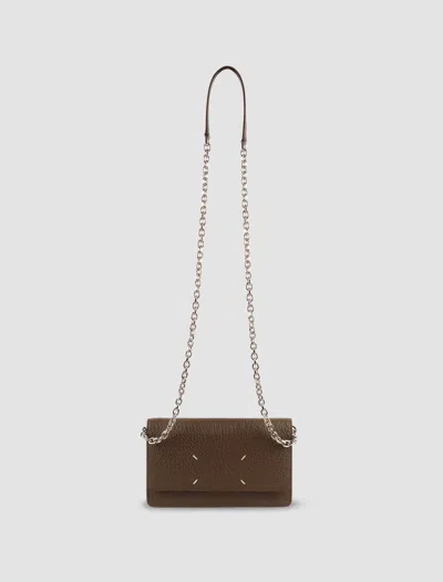 Maison Margiela Wallet With Chain In Brown