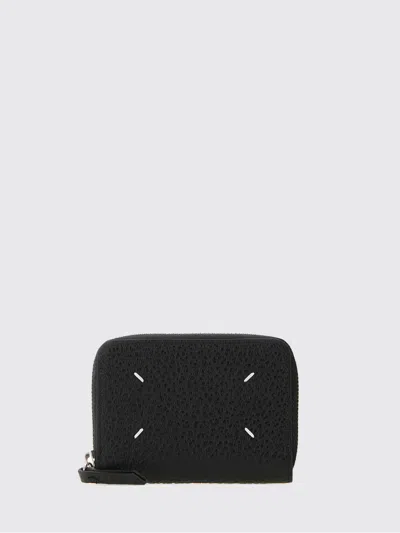 Maison Margiela Mini Leather Wallet 12 Cm X 9 Cm X 2 Cm In Black