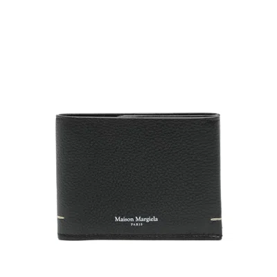 Maison Margiela Four-needle Stitch Wallet In Black